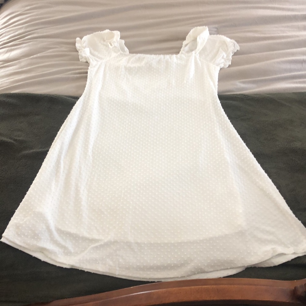 Lined white knit dress. Worn one time.